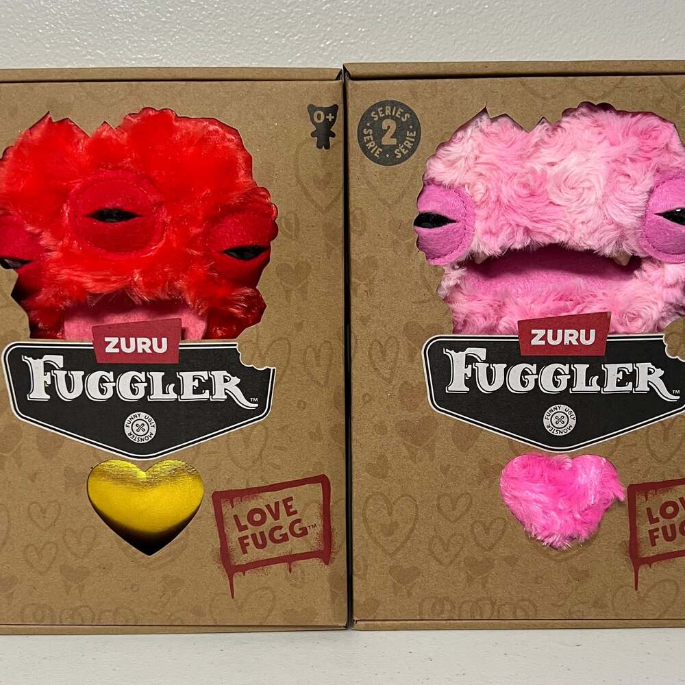 Set of 2 ZURU Fuggler Love Fugg Series 2 Valentine's Edition Red/Pink